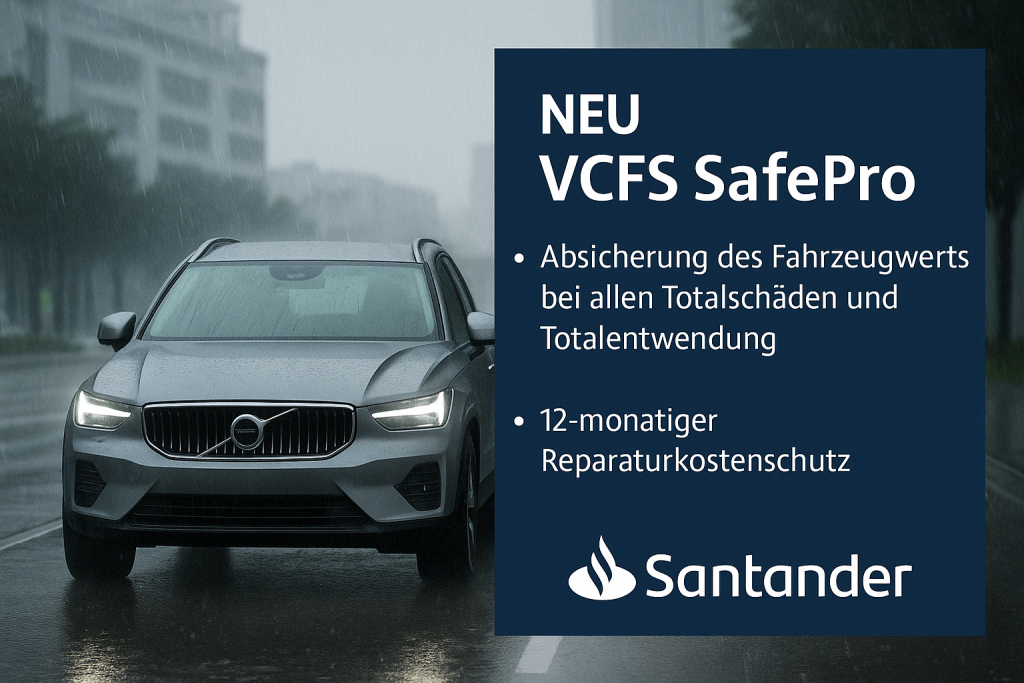 VCFS SafePro von Santander: Kaufpreisabsicherung mit Rundumschutz für dein Fahrzeug