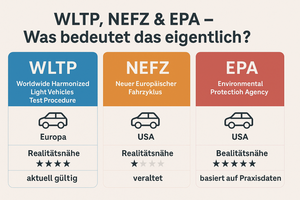 WLTP, NEFZ & EPA – Was bedeutet das eigentlich?